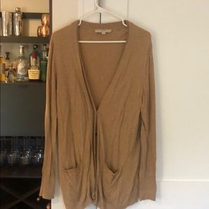 Loft tan boyfriend cardigan size XL